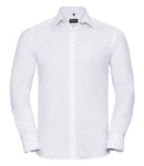 Russell Collection Long Sleeve Herringbone Shirt-2