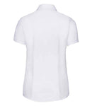 Russell Collection Ladies Short Sleeve Herringbone Shirt-3