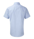 Russell Collection Short Sleeve Herringbone Shirt-6