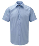Russell Collection Short Sleeve Herringbone Shirt-5