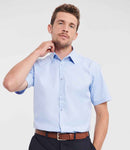 Russell Collection Short Sleeve Herringbone Shirt-1