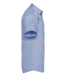 Russell Collection Short Sleeve Herringbone Shirt-7