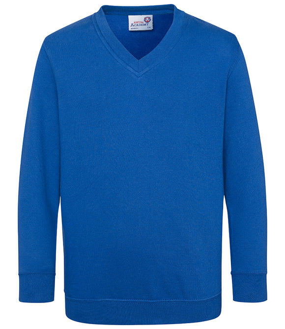 AWDis Academy Kids V Neck Sweatshirt
