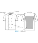 AFD Short Sleeve Coolmax Chef's Jacket-3