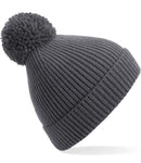 Beechfield Engineered Knit Ribbed Pom Pom Beanie-6