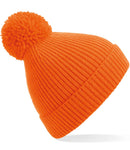 Beechfield Engineered Knit Ribbed Pom Pom Beanie-2