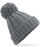 Beechfield Cable Knit Melange Beanie-4