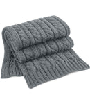 Beechfield Cable Knit Melange Scarf-4