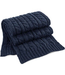 Beechfield Cable Knit Melange Scarf-2