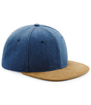 Beechfield Suede Peak Snapback Cap-2