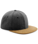 Beechfield Suede Peak Snapback Cap-3