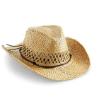 Beechfield Straw Cowboy Hat | Natural-2