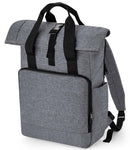 BagBase Recycled Twin Handle Roll-Top Laptop Backpack-3