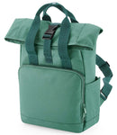 BagBase Recycled Mini Twin Handle Roll-Top Backpack-6
