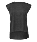 Bella Ladies Flowy Rolled Cuff Muscle T-Shirt-5