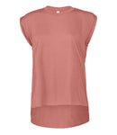 Bella Ladies Flowy Rolled Cuff Muscle T-Shirt-7