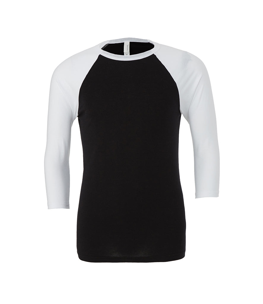 Canvas Unisex 3/4 Sleeve Baseball T-Shirt