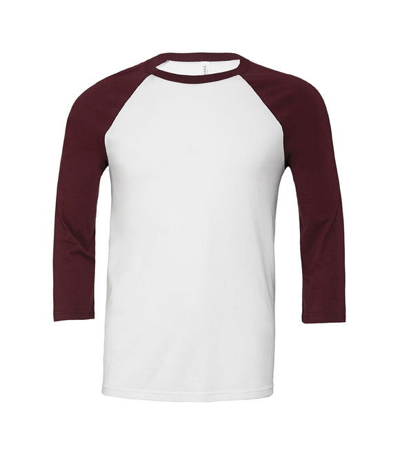 Canvas Unisex 3/4 Sleeve Baseball T-Shirt