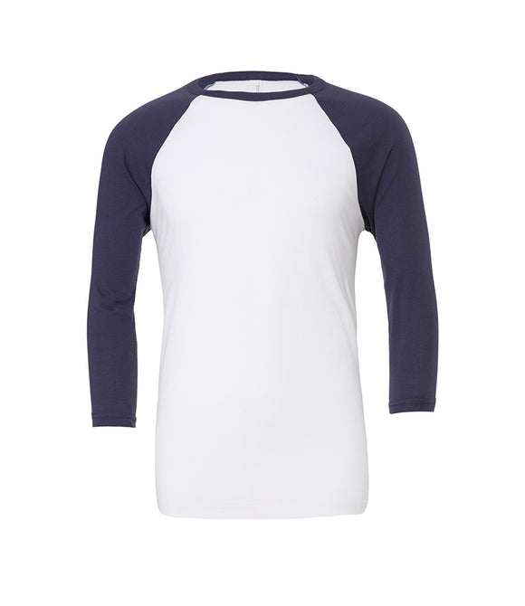 Canvas Unisex 3/4 Sleeve Baseball T-Shirt