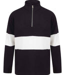 Front Row Panelled Zip Neck Top-2