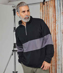 Front Row Panelled Zip Neck Top-4