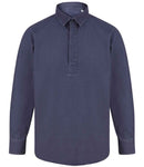 Front Row Pullover Drill Shirt | Washed Navy-3