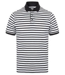 Front Row Striped Jersey Polo Shirt-4