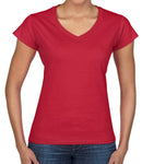 Gildan SoftStyle Ladies V Neck T-Shirt-8