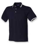 Henbury Contrast Double Tipped Cotton Piqué Polo Shirt-4