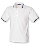 Henbury Contrast Double Tipped Cotton Piqué Polo Shirt-5