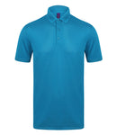 Henbury Slim Fit Stretch Microfine Piqué Polo Shirt-11