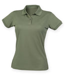 Henbury Ladies Coolplus Wicking Pique Polo Shirt-7