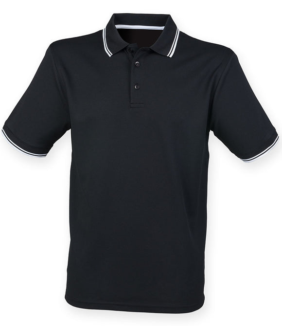 Henbury Coolplus Tipped Polo Shirt