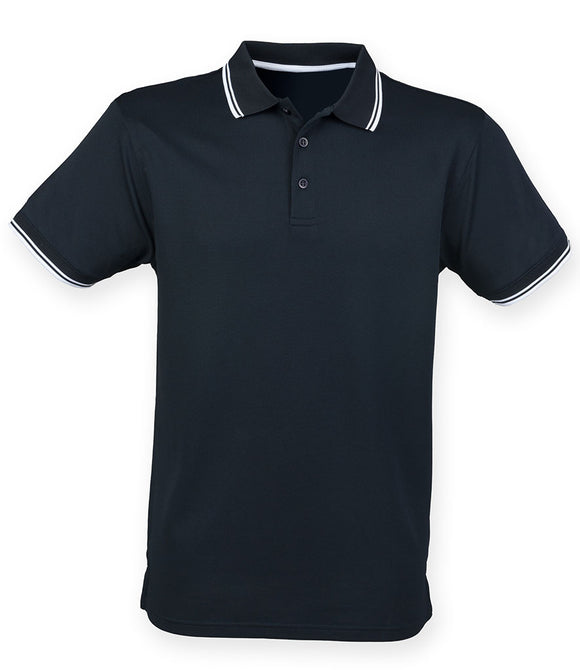 Henbury Coolplus Tipped Polo Shirt