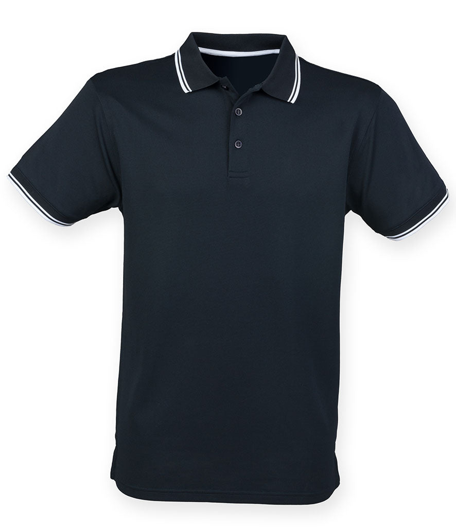 Henbury Coolplus Tipped Polo Shirt