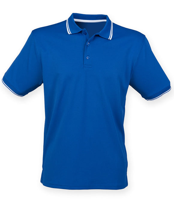 Henbury Coolplus Tipped Polo Shirt