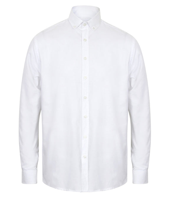 Henbury Modern Long Sleeve Classic Fit Oxford Shirt