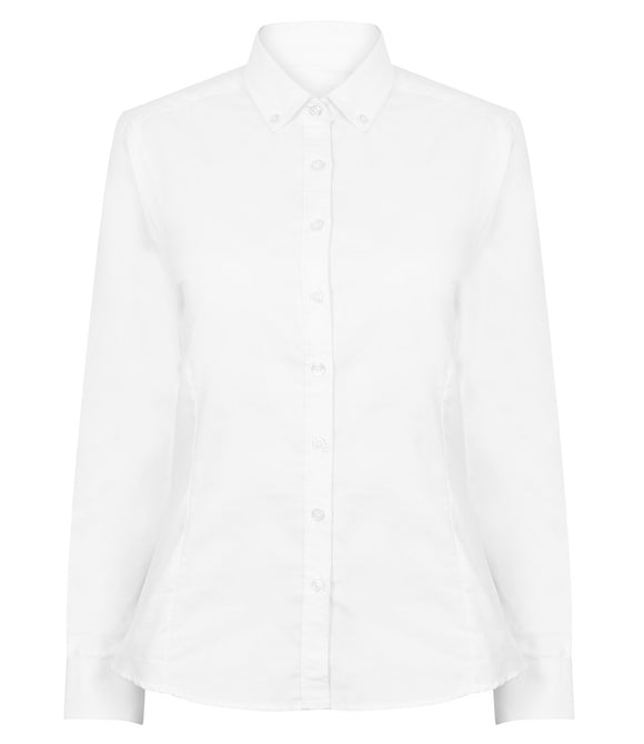 Henbury Ladies Modern Long Sleeve Regular Fit Oxford Shirt