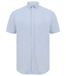 Henbury Modern Short Sleeve Slim Fit Oxford Shirt-5
