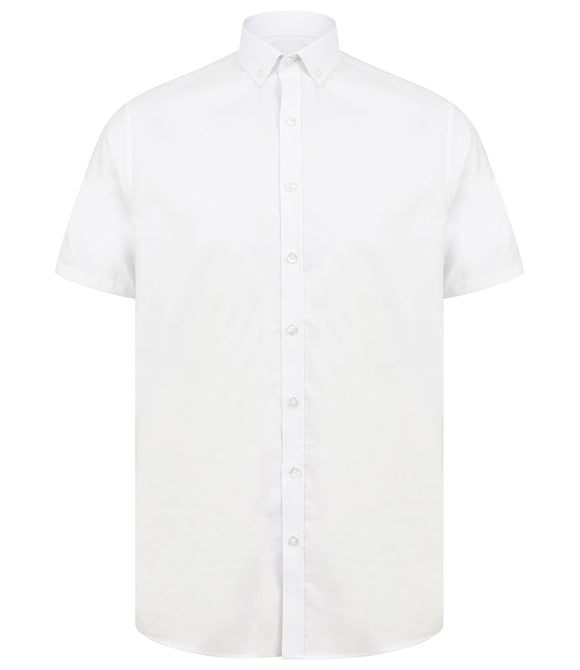 Henbury Modern Short Sleeve Slim Fit Oxford Shirt