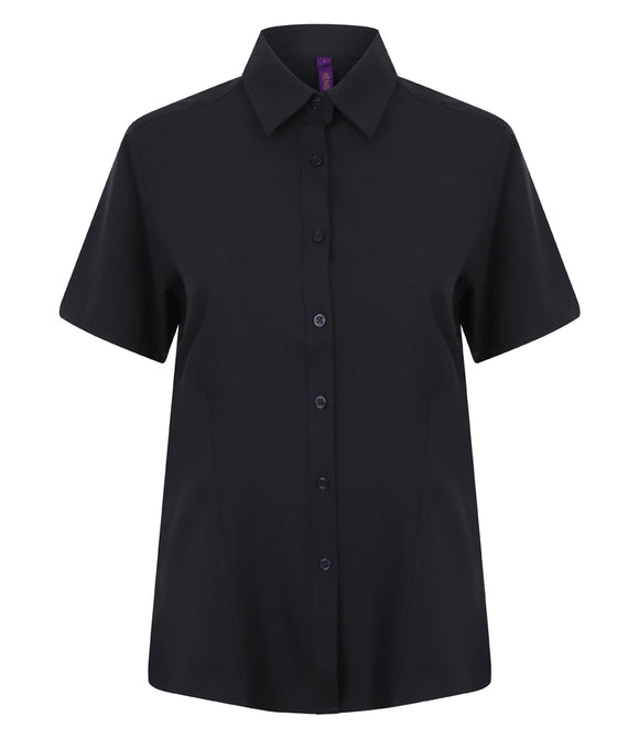 Henbury Ladies Short Sleeve Wicking Shirt