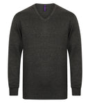 Henbury Lightweight Cotton Acrylic V Neck Sweater-8
