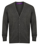 Henbury Lightweight Cotton Acrylic V Neck Cardigan-6
