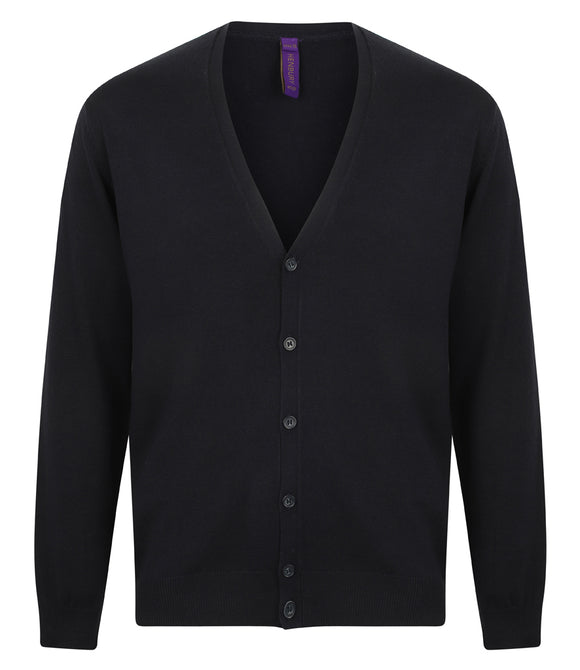 Henbury Lightweight Cotton Acrylic V Neck Cardigan