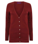 Henbury Ladies Cotton Acrylic V Neck Cardigan-6