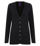 Henbury Ladies Cotton Acrylic V Neck Cardigan-8