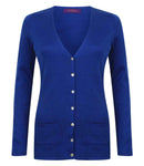 Henbury Ladies Cotton Acrylic V Neck Cardigan-10