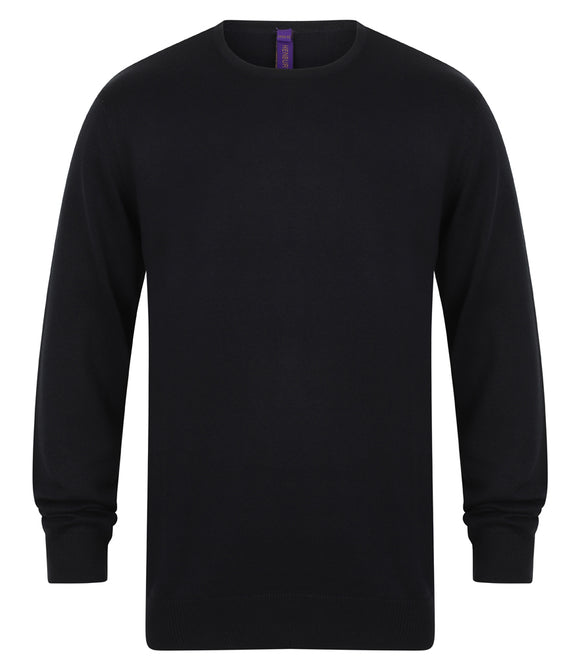Henbury Lightweight Cotton Acrylic Crew Neck Sweater