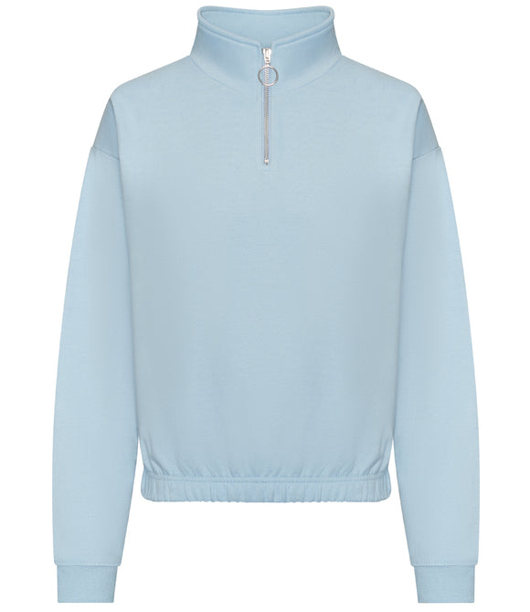 AWDis Ladies Cropped 1/4 Zip Sweatshirt