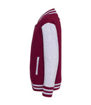 JH043B Burgundy/Heather Grey Left